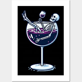 Skeleton in Wine Posters and Art